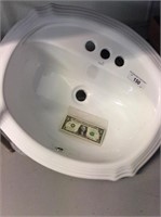 New porcelain sink