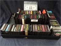 Vintage lot of Atari games .