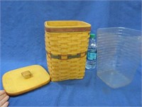 1995 longaberger mini waste basket with lid (4of4)