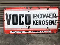 Original Voco power kerosene enamel sign