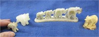 soap stone elephant family -marble elephants-other