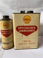 Shell specialised lubricants 1 gallon & quart tins