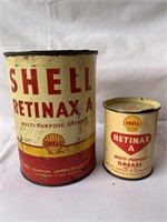 Shell retinax A 5 lb & 1lb grease tins