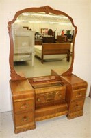 Antique Dresser and Mirror- Waterfall
