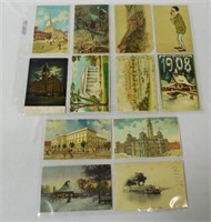 Lot of 12 Hold-To-Light Postcards