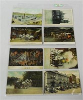 Lot of 9 Fire Equipment Postcards
