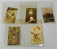 Lot of 5 Mechanical Postcards