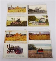 Lot of 9 Farming and Engine Postcards