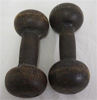Pair of All Steel 10 Pound Dumb Bells