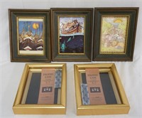 Pair of Trophy Cases and Children's Wall Art