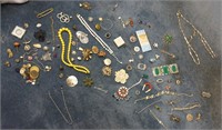 Lot of Costume Jewelry,and Vintage Buttons