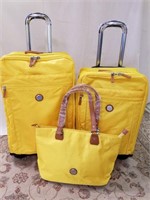 Joy Mangano Yellow 3 Pc. Luggage Set