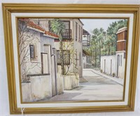 Sue Coley Street Scene Framed Painting