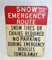Metal Snow Road Sign