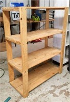 Handmade Wooden Garage Shelf with 4 shelves