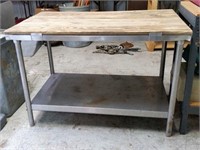 Work Table with Stainless Steel Base