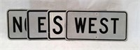 Metal Road Signs- North, South, East & West