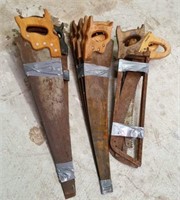 Large Lot of Hand Saws and Cross Cut Saws