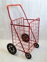 4 Wheel Collapsible Metal Folding Shopping Cart