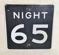 Night Speed Limit Sign 24" X 24"