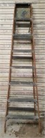 Wooden with Metal Step 8 ft Ladder
