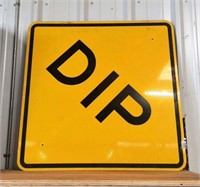 Dip Metal Road Sign
