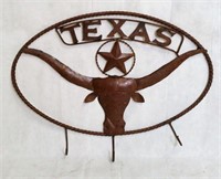 Texas Steer Metal Hat Rack