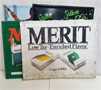 Selection of Cigarette Metal Signs (lot of 4)