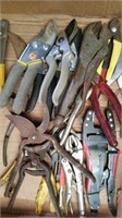 Assortment of Pruning Shears & Vice Grips &
