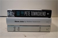 BOOKS Steve Jobs / Pete Townsend / Woody Allen