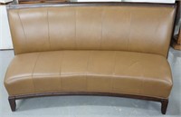 Schnadig Curved Leather Sofa