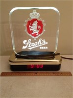 Strohs Lighted Beer Clock