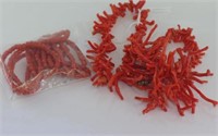 Two vintage strand of coral