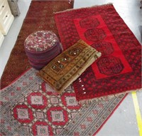 Three various Middle Eastern woollen rugs
