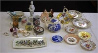 Quantity of dishes, bowls, miniatures, figurines
