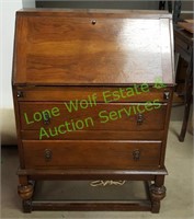Vintage Solid Wood Secretary Desk