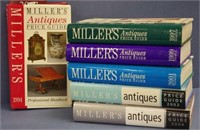 Six volumes 'Miller's Antiques Price Guide'