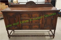 Vintage Solid Wood Buffet Cabinet