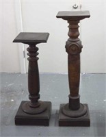 Two pedestal torchères