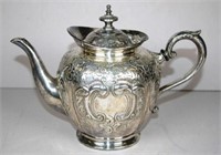 Victorian silver plated teapot