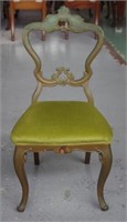 Carved gilt wood side chair