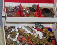 Jewllery box filled with costume jewellery