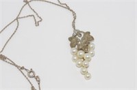 Mikimoto grape style pearl pendant