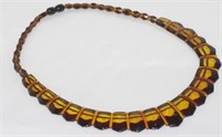 Facetted amber necklace / collar