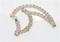 Italian fancy silver necklace