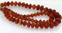 Vintage double strand amber necklace