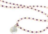 Amethyst and fresh water pearl necklace