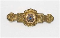 Victorian 9ct rose gold bar brooch