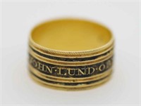 Georgian gold mourning ring