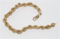9ct yellow gold twist bracelet